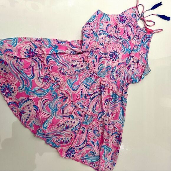 Lilly Pulitzer Neon Don’t Be Jelly Evalyn Swing Dress in Prosecco Pink - Picture 3 of 11